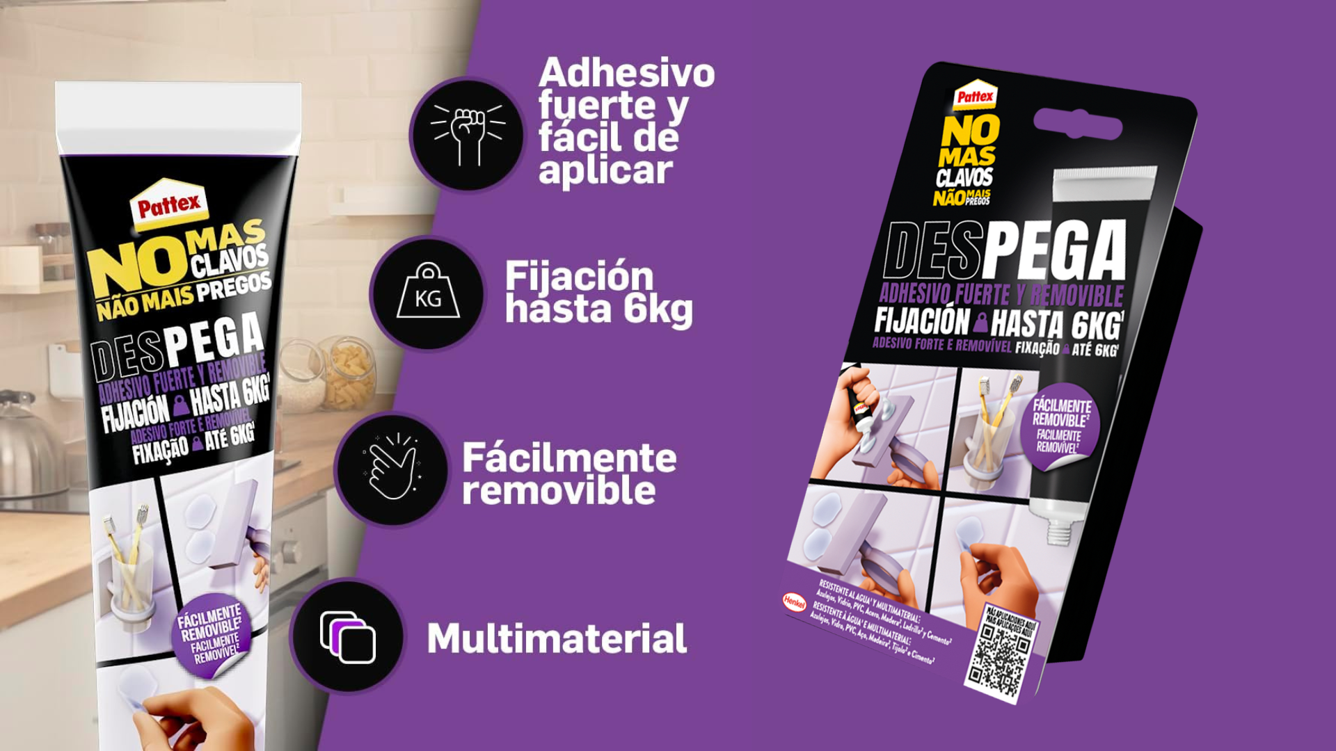 Nuevo Pattex No Más Clavos Des-Pega