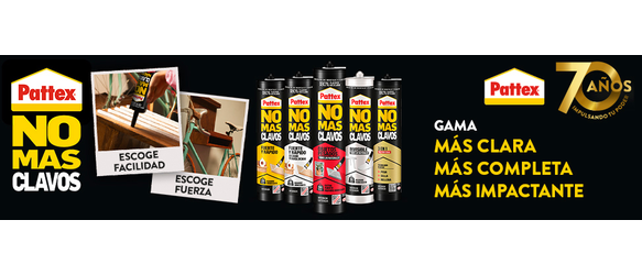  Nueva gama Pattex No Más Clavos con imagen renovada y nuevo producto 3 en 1.