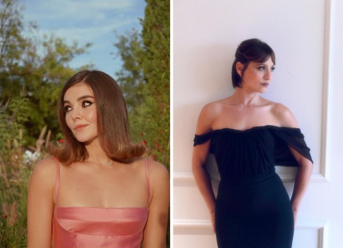 Michelle Jenner posa con un recogido desenfadado de textura natural y ligeramente desestructurada, creado por la estilista María Verano para Schwarzkopf Professional como interpretación de la tendencia ‘undone’ para otoño.
