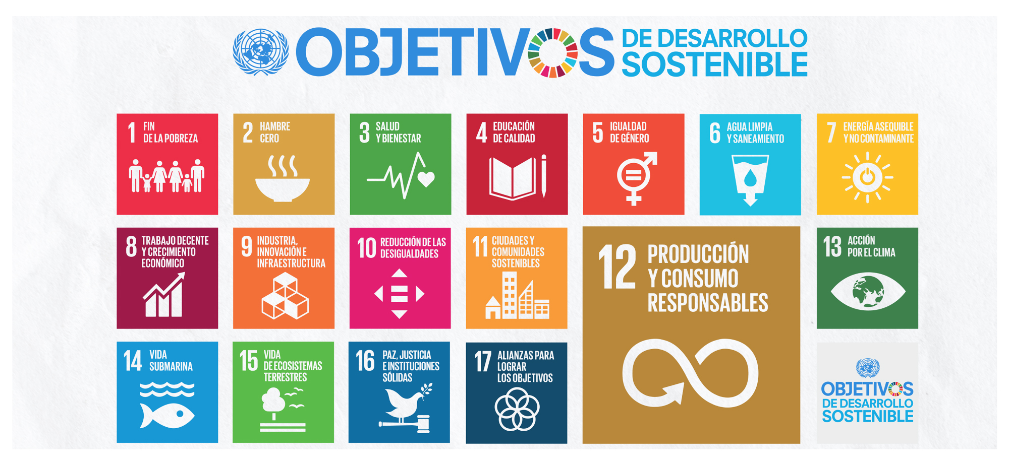 Los 17 Objetivos de Desarrollo Sostenible de la ONU infografía