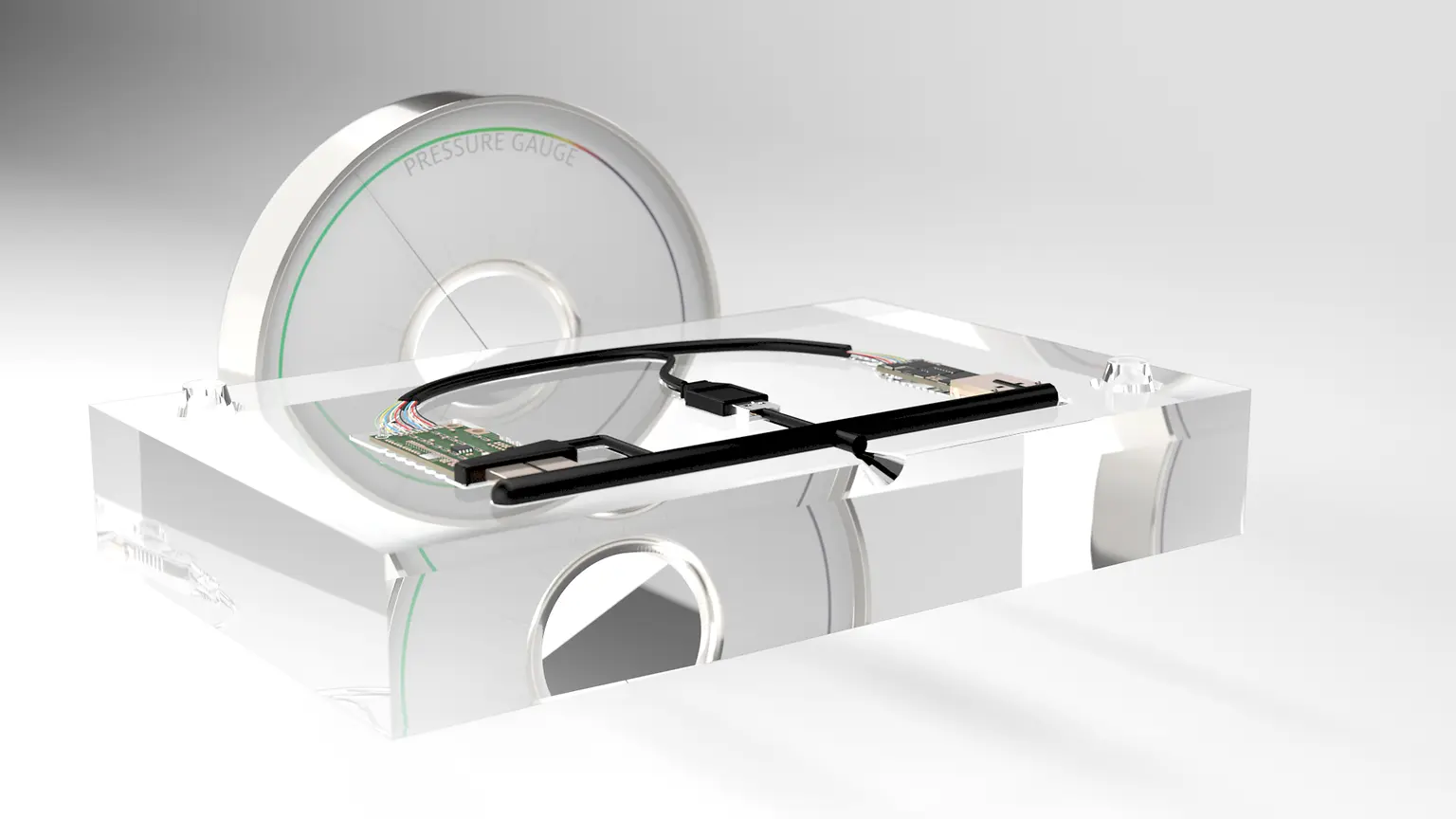 Low pressure molding process: The bare electronics are inserted into a predesigned mold set. TECHNOMELT® encapsulates electronics at low pressure. After molding, parts get tested and moved to final assembly. 