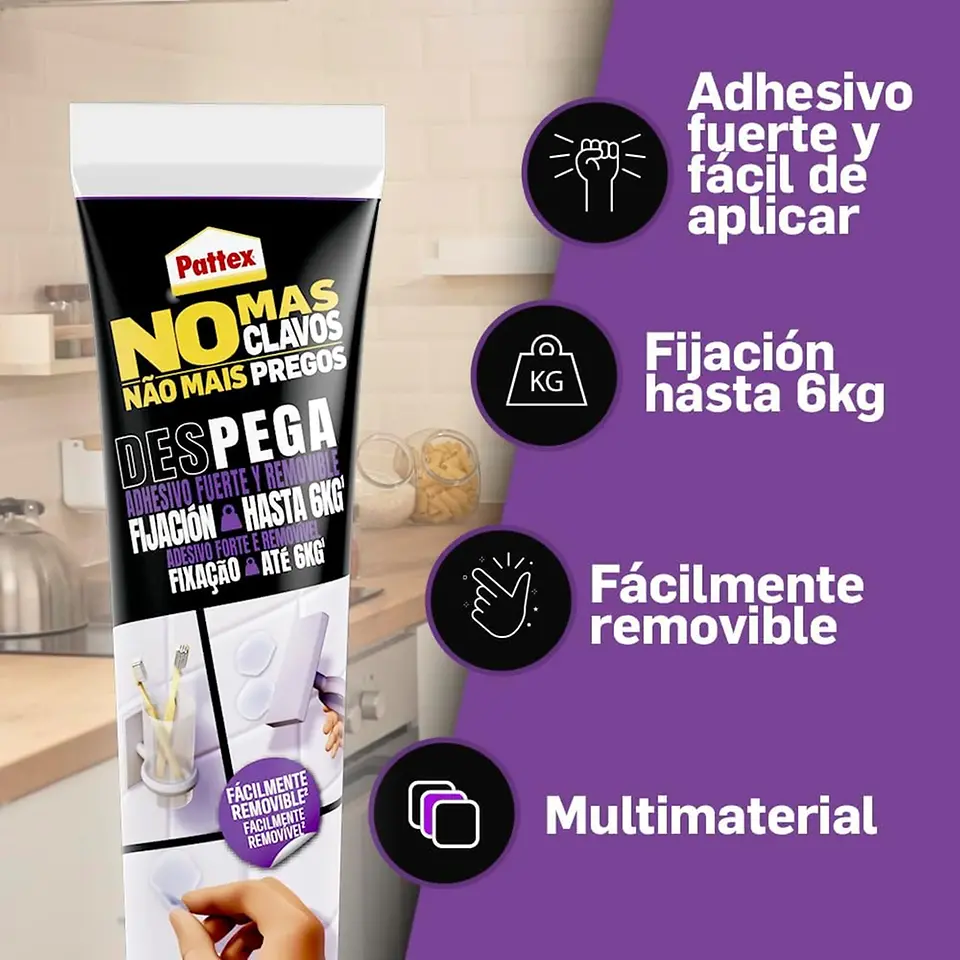 Nuevo Pattex No Más Clavos Des-Pega
