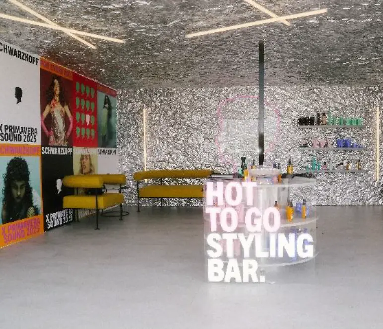 Schwarzkopf Pop-Up Salon interior en Primavera Sound Barcelona 2025