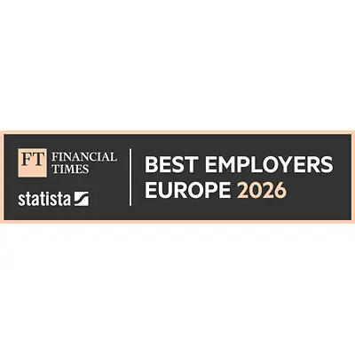 Logotipo del premio «Best employers Europe 2026».