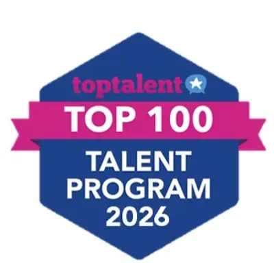 Logotipo del premio Top 100 Talent Program 2026.
