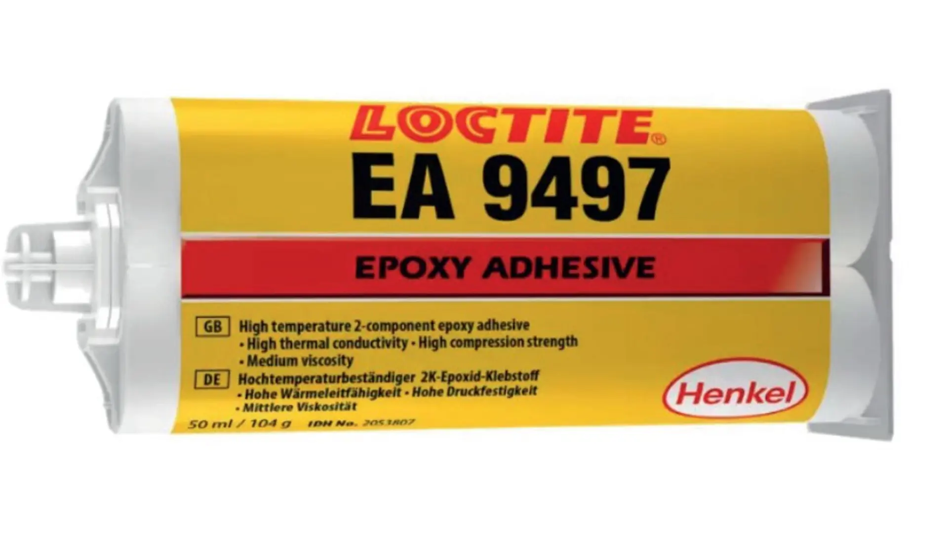 Envase del adhesivo estructural LOCTITE EA 9497 utilizado en las torres de la Sagrada Familia