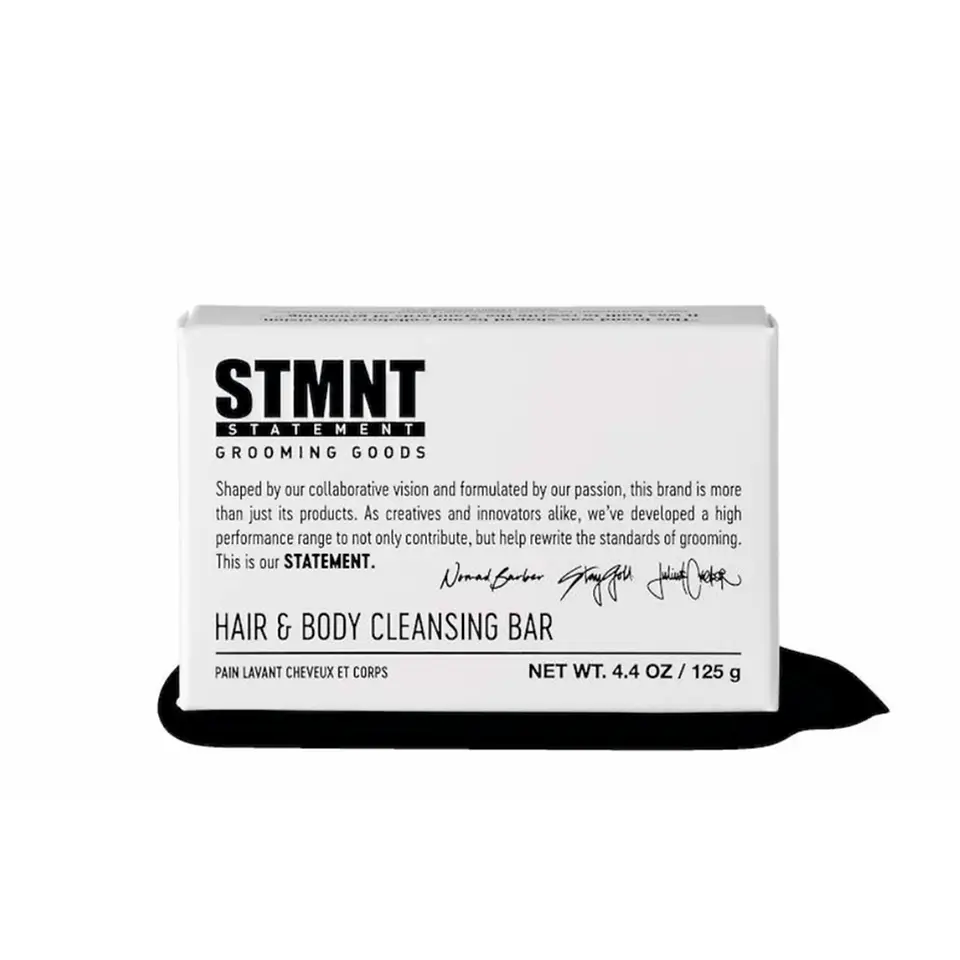 Caja de champú sólido para cabello y cuerpo de STMNT.