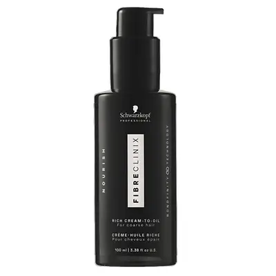 Botella de Fibre Clinix Aceite en Crema Intensivo para nutrir y controlar el encrespamiento.