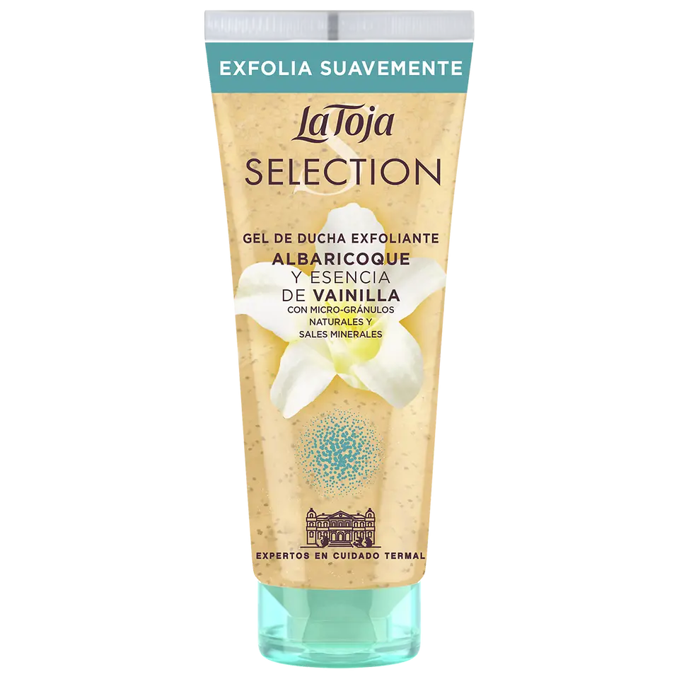 Gel de ducha Exfoliante Albaricoque y esencia de Vainilla