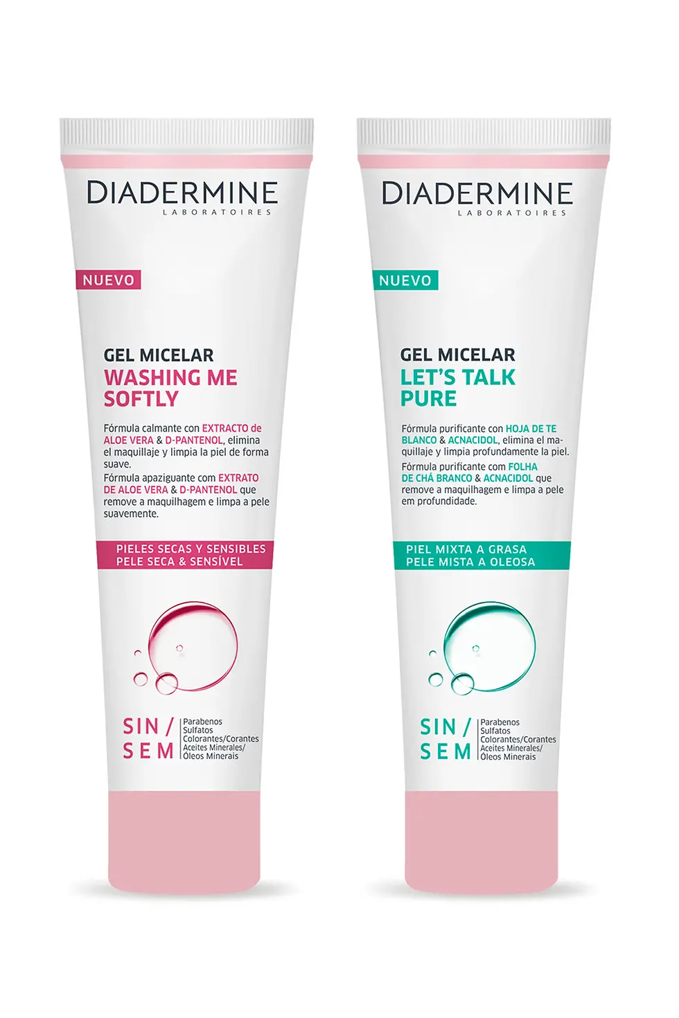 Los nuevos geles micelares de Diadermine: Washing Me Softly y Let’s Talk Pure