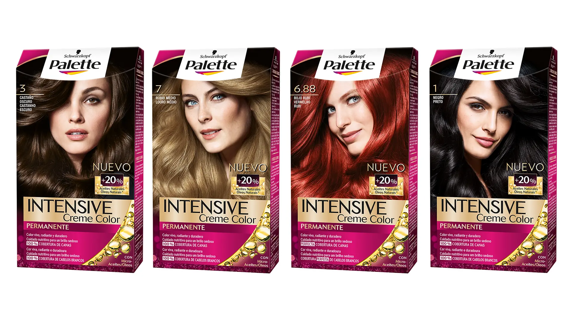 GAMA PALETTE INTENSIVE CREME COLOR. La coloración de Schwarzkopf con Aceite de Argán.