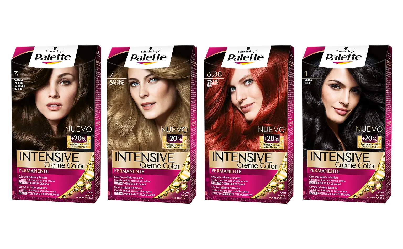 GAMA PALETTE INTENSIVE CREME COLOR. La coloración de Schwarzkopf con Aceite de Argán.