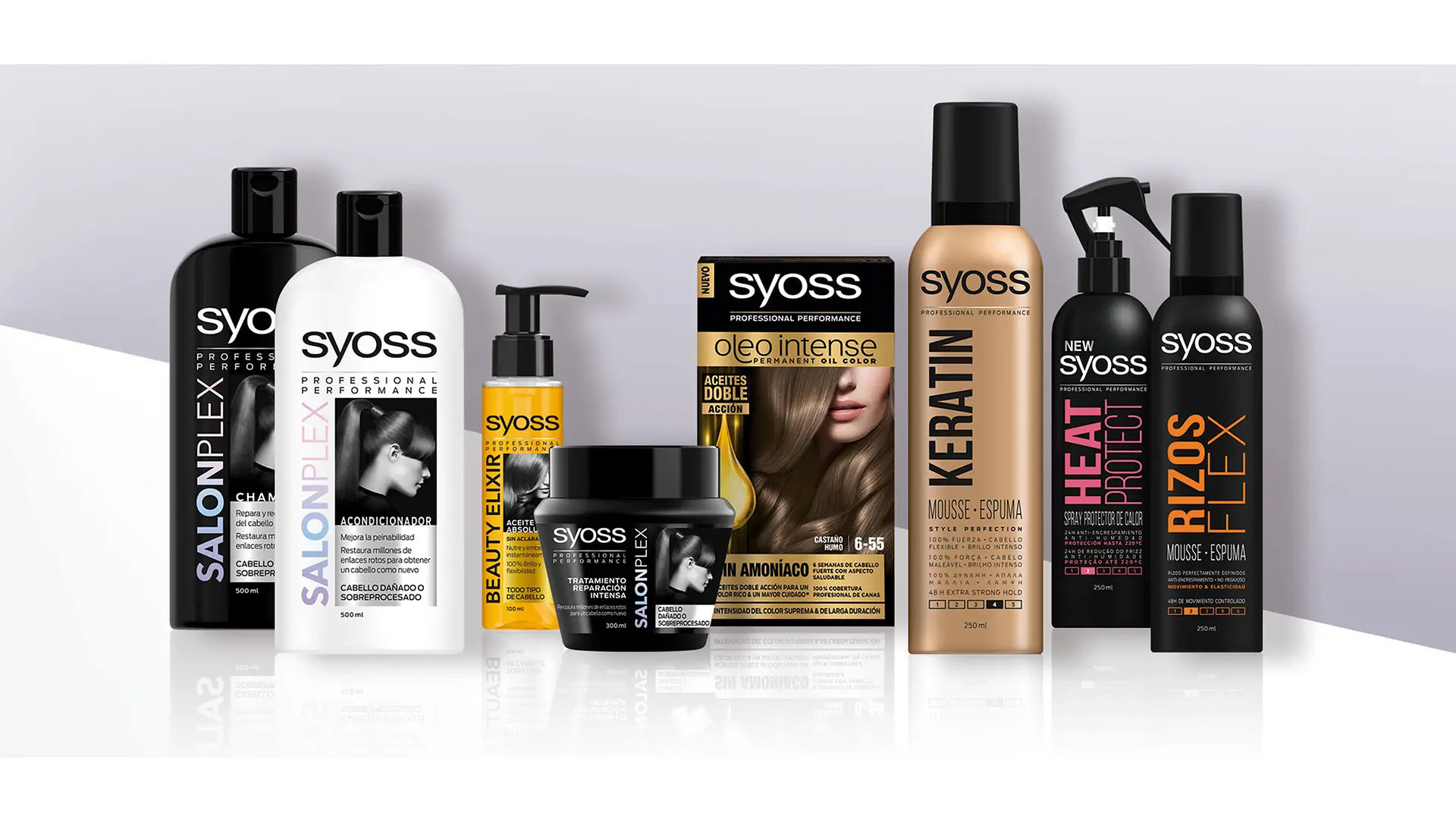 SYOSS. Presente en las tres principales categorías de capilar: cuidado, fijación y coloración.