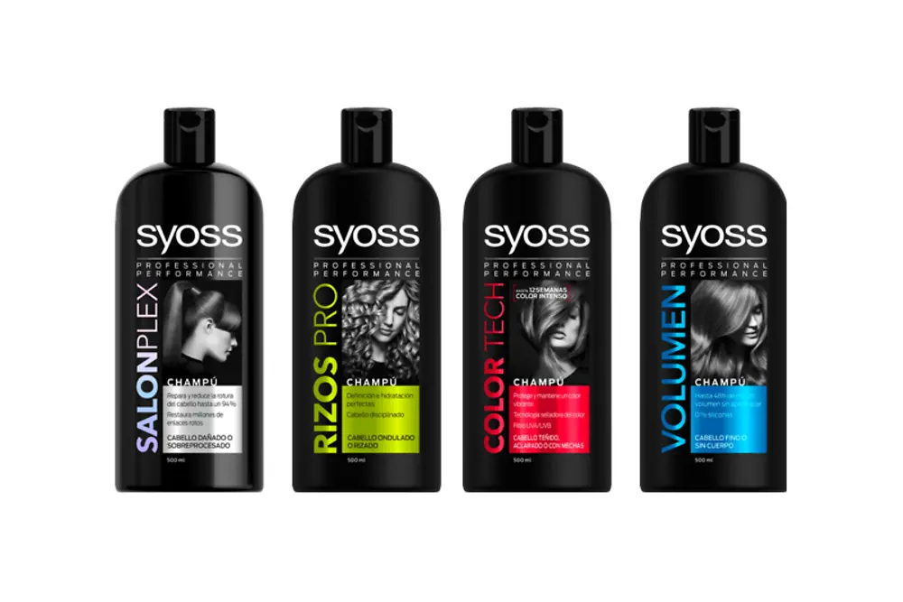 CHAMPÚS SYOSS. Champús adaptados a las necesidades de los diferentes tipos de cabello.