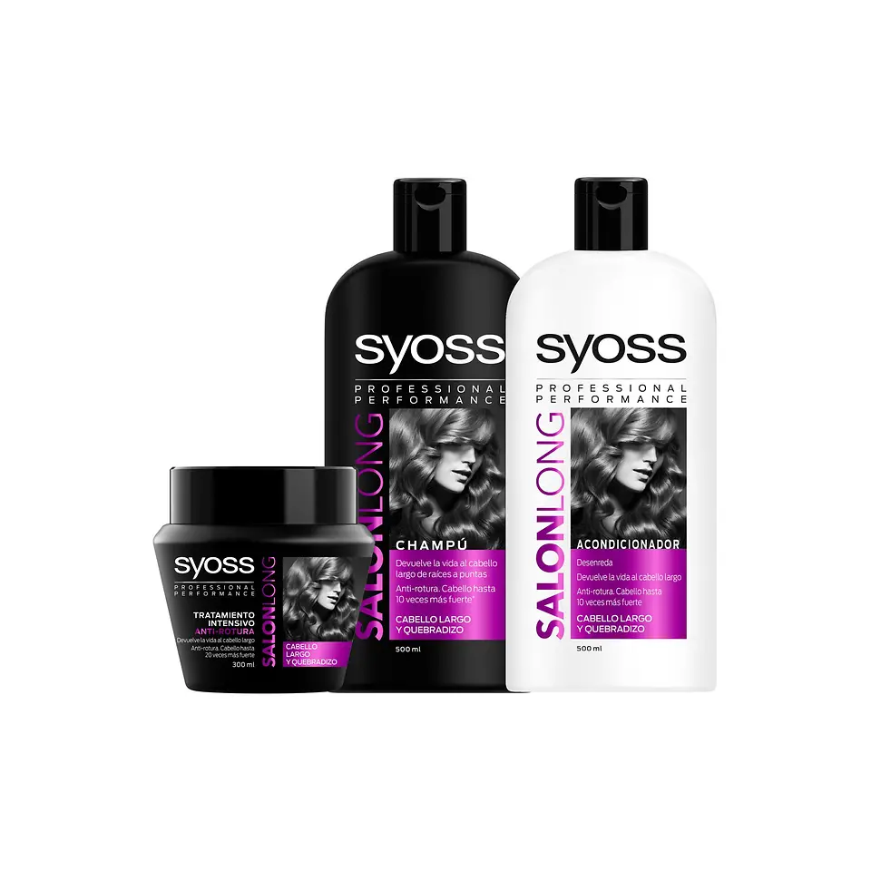 GAMA SYOSS SALON LONG. Gama multi-beneficio anti-rotura para dar respuesta a las necesidades de los cabellos largos