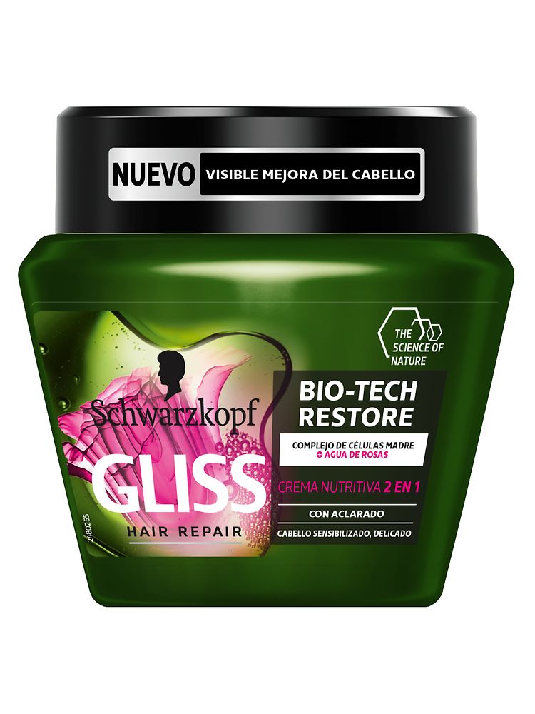Crema nutritiva 2 en 1 Gliss Bio-Tech Restore