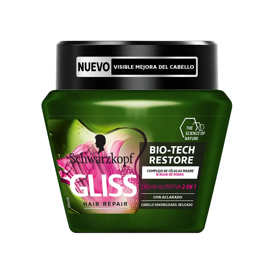 Crema nutritiva 2 en 1 Gliss Bio-Tech Restore
